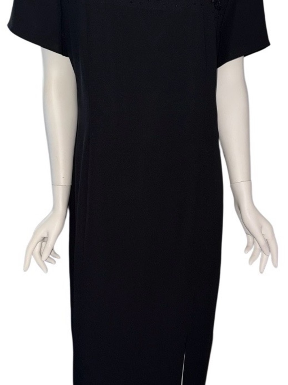 Worthington Black Midi Dress with Subtle Sleeve Detail